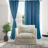 Set Cortinas Doral Black Out Victoria  220 x 140 cm Azul Petroleo