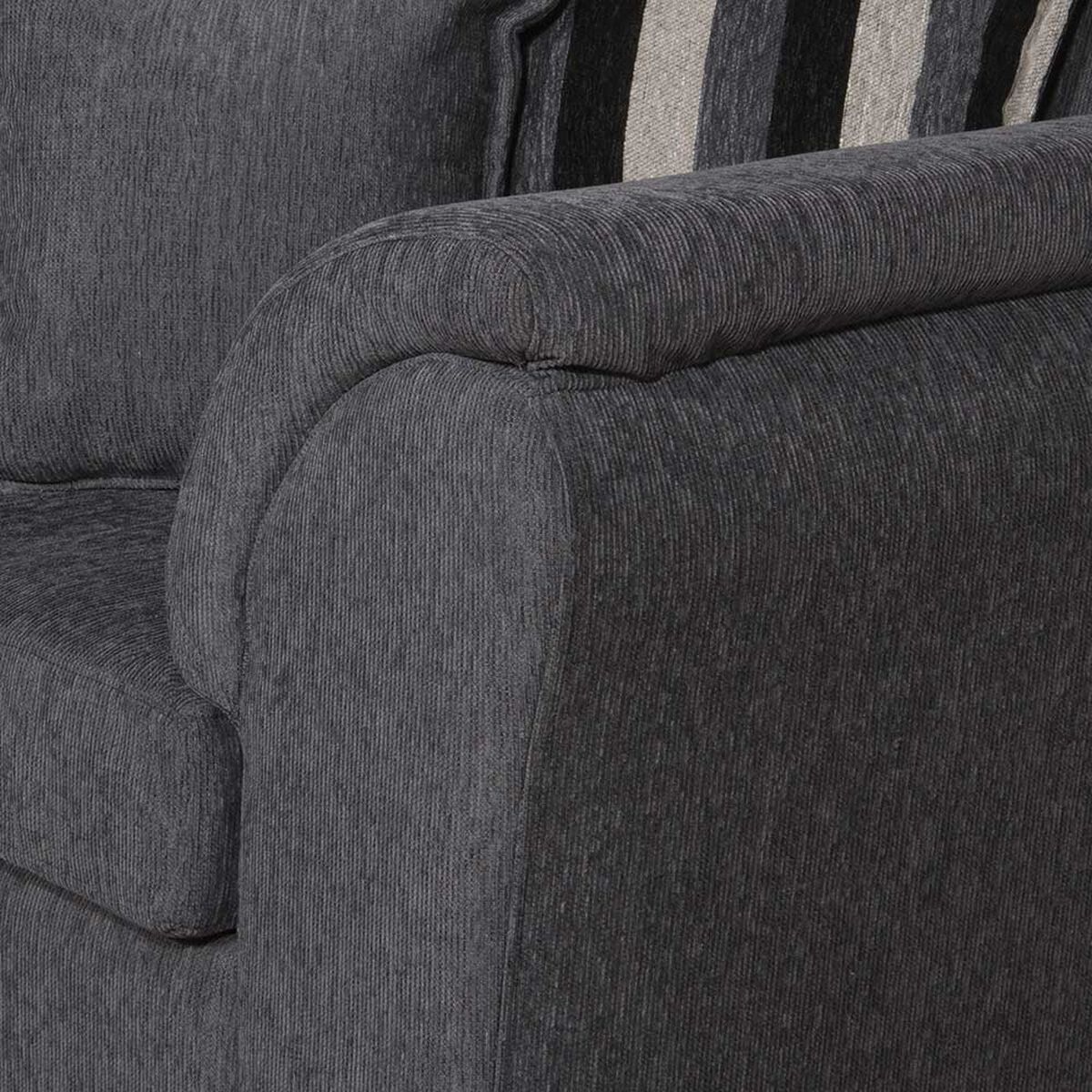 Sofá Black Factory Juventus 3 Cuerpos Gris