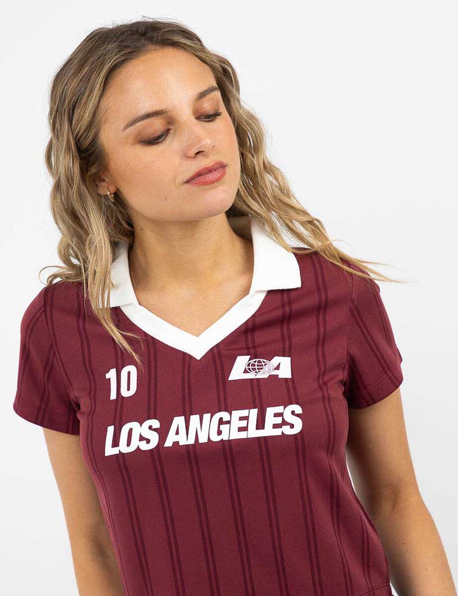 Polera Crop Manga Corta Mujer Icono