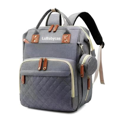 Imagen 1 del producto Mochila Maternal Lubabycas Impermeable con Accesorios Gris