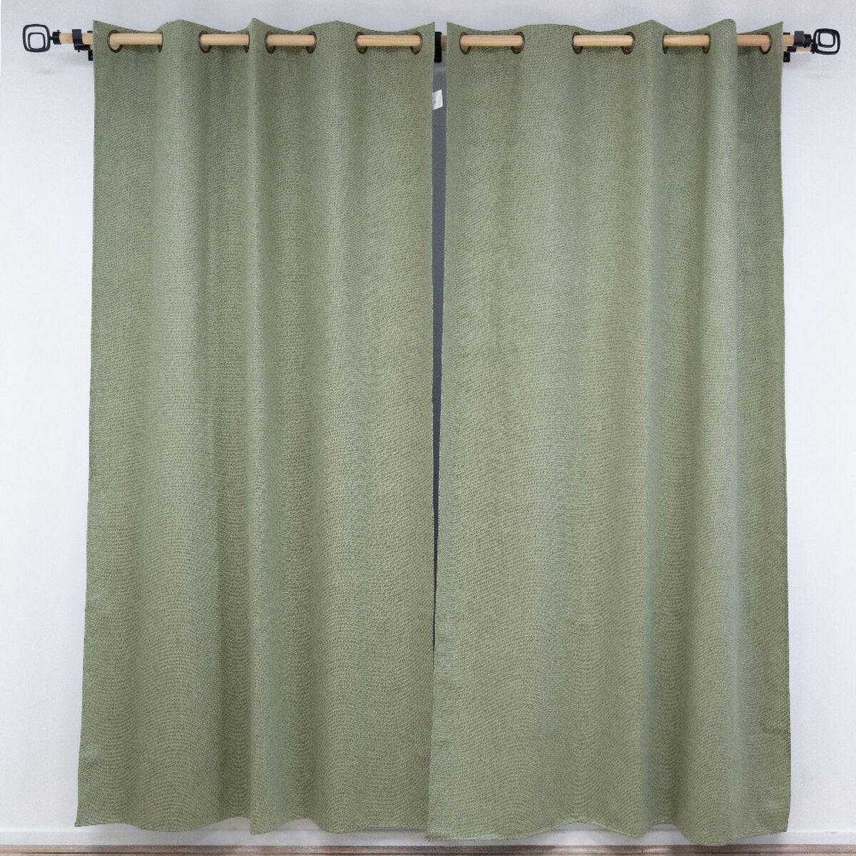 Juego de Cortina Blackout Doral Varsovia 140x220 cm Verde Agua