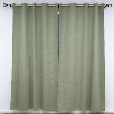 Juego de Cortina Blackout Doral Varsovia 140x220 cm Verde Agua