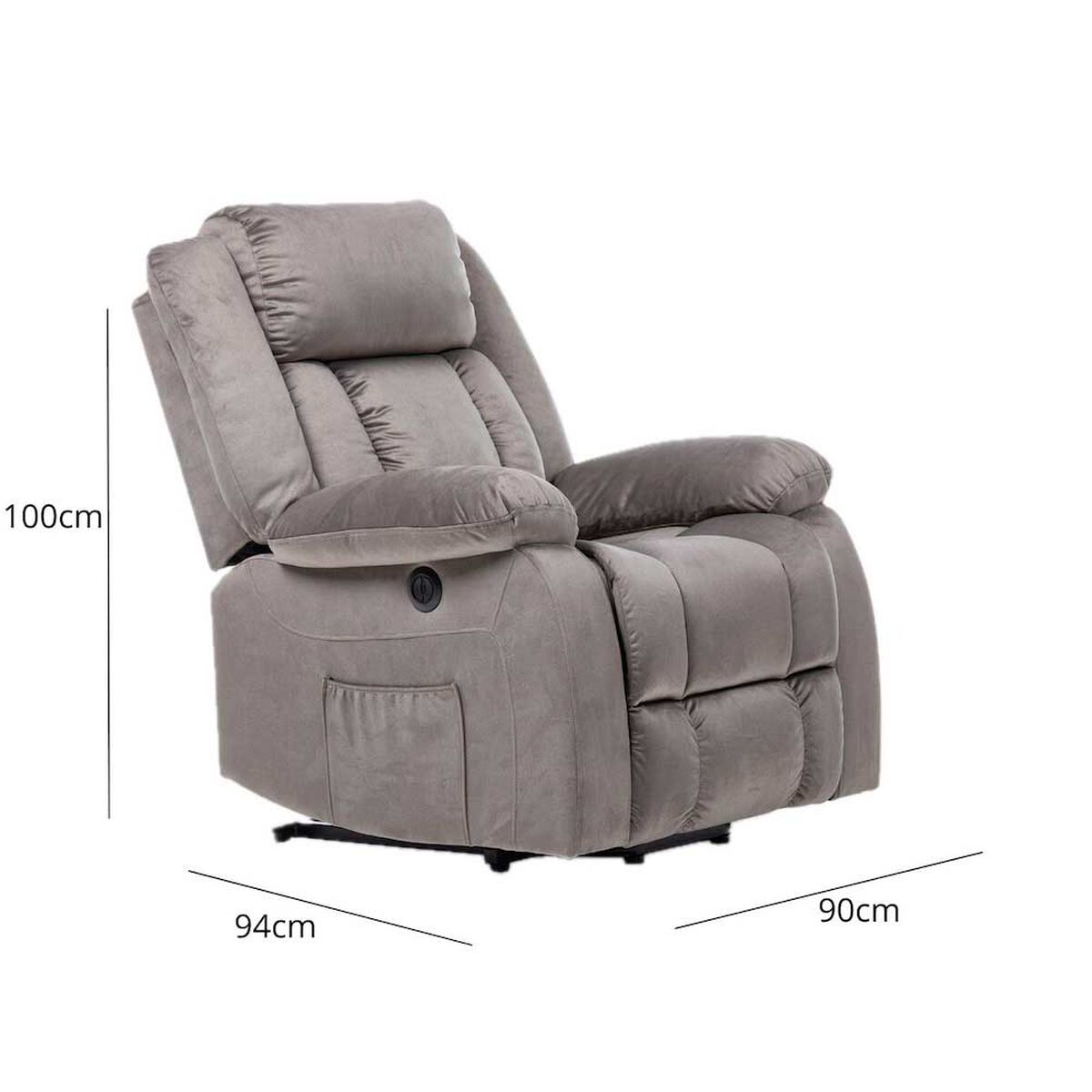 Berger Daniels Calentador Reclinable El&eacute;ctrico Gris