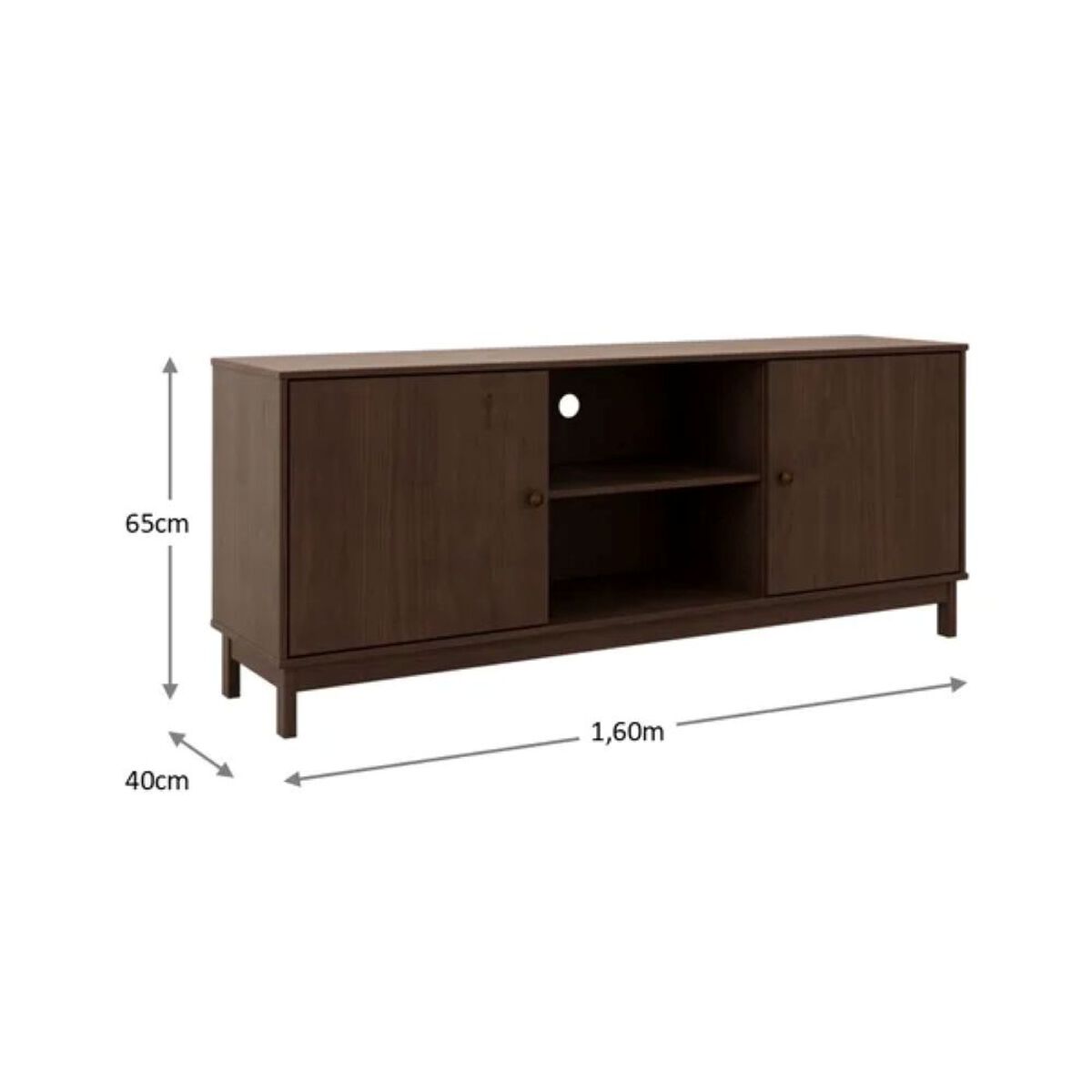Rack TV Roca Essencia Hasta 65" Caoba
