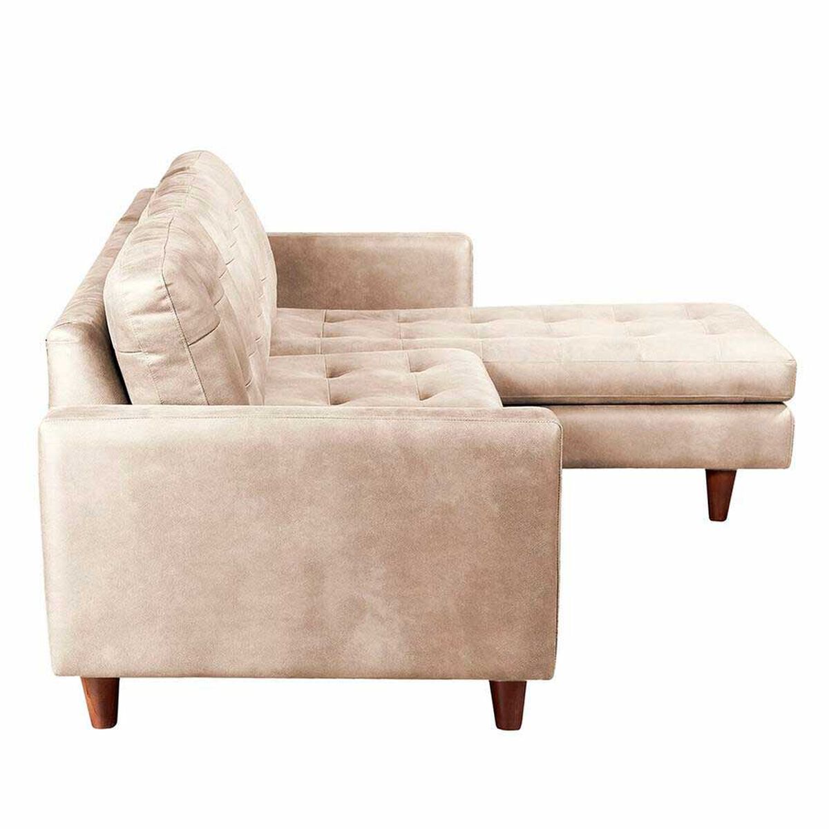 Sof&aacute; Cuero Latam Home N&aacute;poles Chaise Longue 2 Cuerpos Derecho