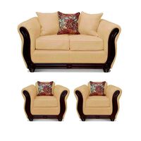 Juego de Living Elegant Detail Girona Sofá 2 Cuerpos + Dos sillones 1 Cuerpo Beige