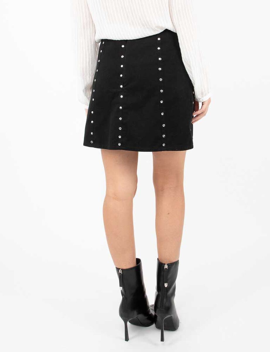 Falda Mini Apliques Mujer Zibel