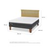 Cama Europea CIC King Ortopedic Advance + Respaldo Dublin Mostaza