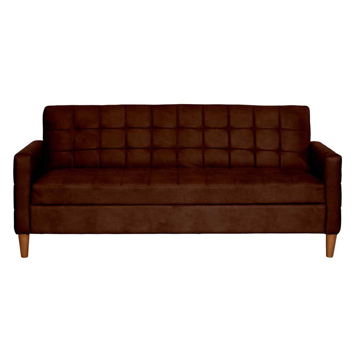 Futón Latam Home Genova Cuero 3 Cuerpos Café Moro
