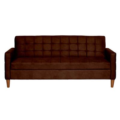 Futón Latam Home Genova Cuero 3 Cuerpos Café Moro