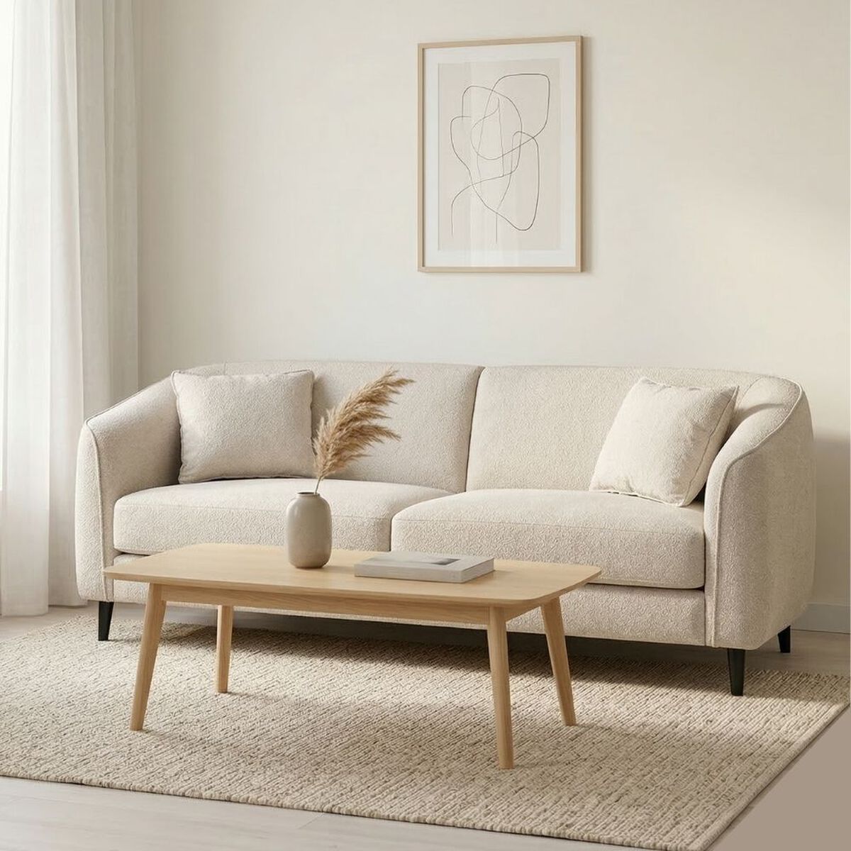 Sof&aacute; Exit Ivy 3 Cuerpos Beige Claro