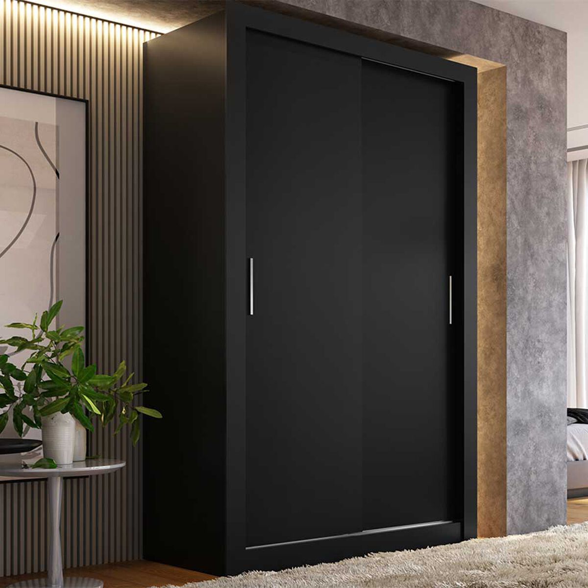 Clóset Jdo & Design City 2 Puertas 1 Cajón Negro