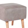 Pouf Latam Home Burdeos Cuero Kentucky Gris