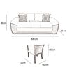 Juego de Living Elegant Detail Houston Sofá 3 Cuerpos + Dos Sitiales Beige