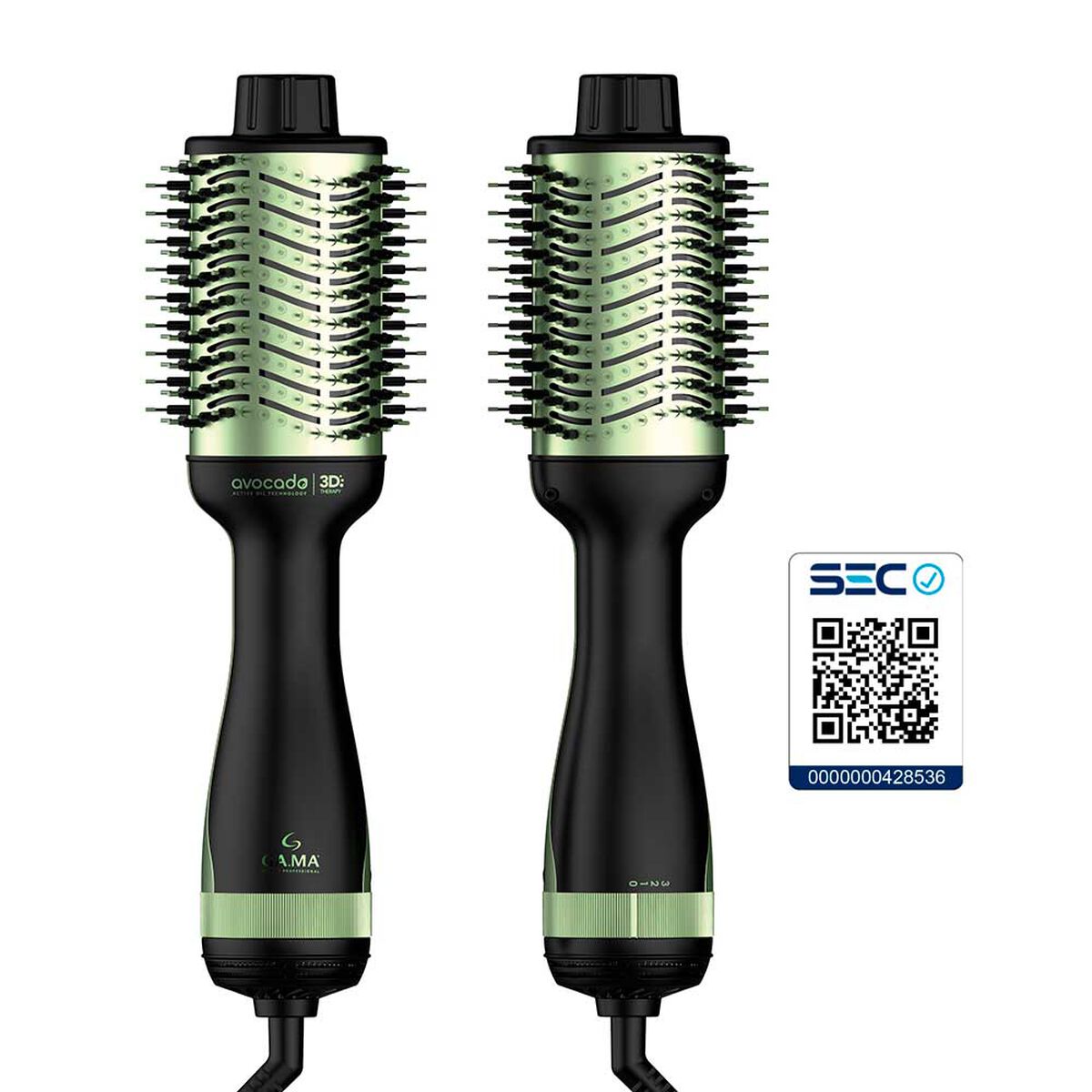 Cepillo Secador Modelador Gama Avocado Power Brush Negro