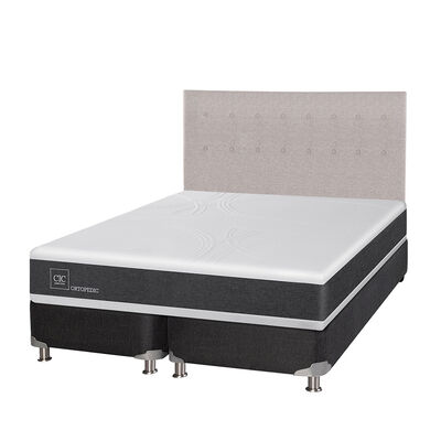 Imagen 2 del producto Box Spring CIC Base Dividida King New Ortopedic + Respaldo Tigris