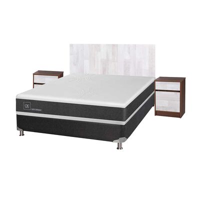 Imagen 2 del producto Box Spring CIC 2 Plazas Ortopedic + Respaldo + 2 Veladores
