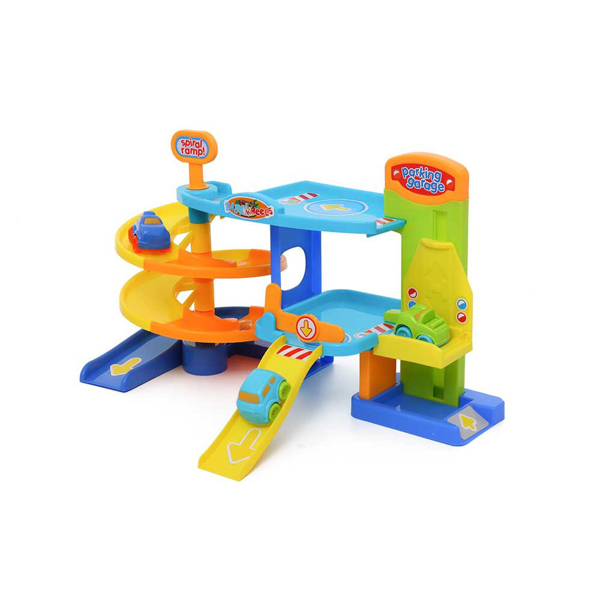Parking 46X31X28Cms, Rampa Espiral, Ascensor, 3 Autos