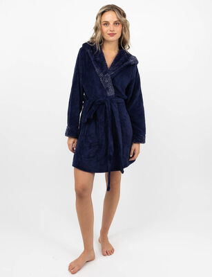 Imagen 2 del producto Bata con Gorro Mujer Icono Azul, Rosado