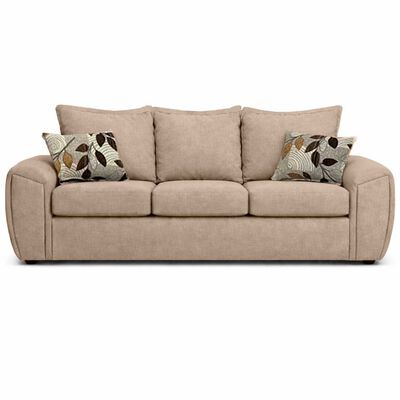 Sof&aacute; Sofa New Houston 3C Tela Amarillo New Houston 3 cuerpos Beige