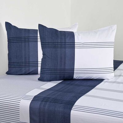 Imagen 1 del producto Juego de Sábanas Elements & Co 200 Hilos 2 Plazas Bluemoon Azul