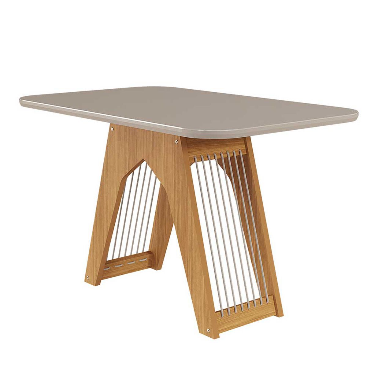 Juego de Comedor Decocasa Carol 4 Sillas Off White