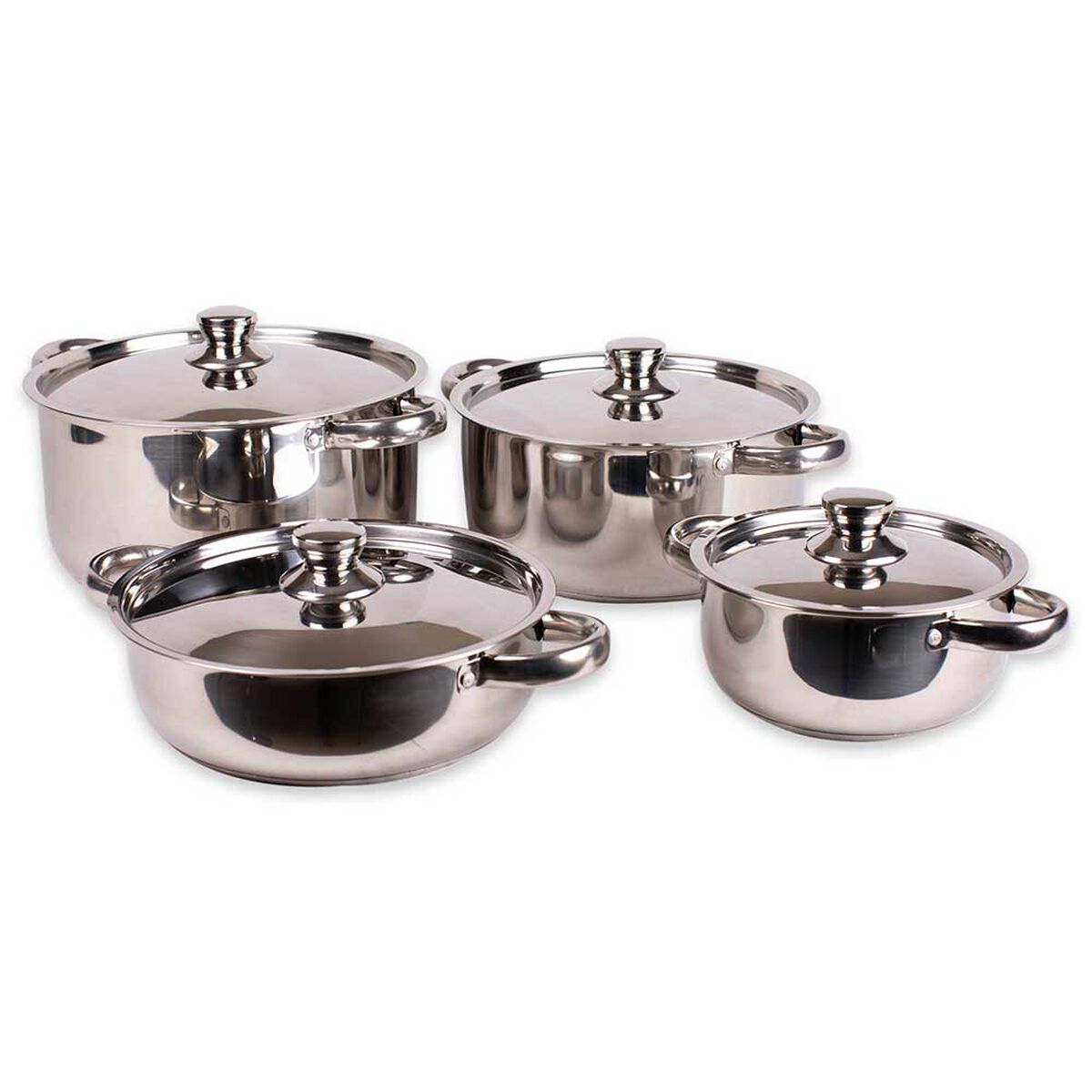 Bater&iacute;a de Cocina Acero Inox. Doral Malaga 8 Piezas