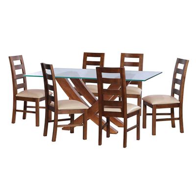 Juego de Comedor Latam Home Alicante 6 Sillas Beige