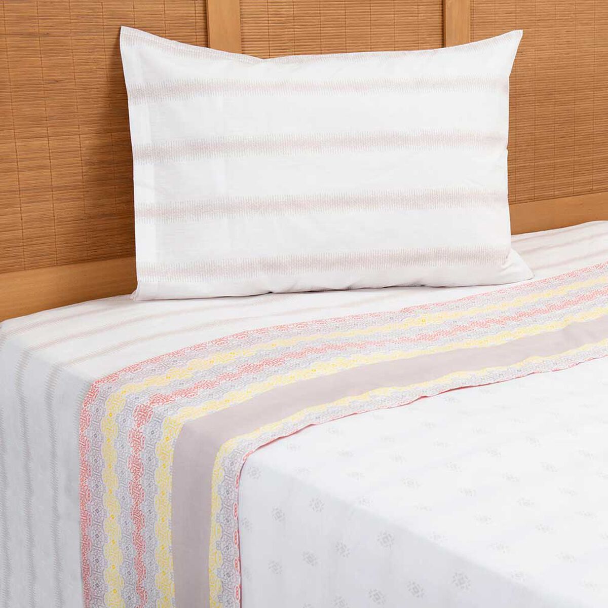 Juego de Sábanas Mashini 180 Hilos 1,5 Plazas Estampado Multicolor