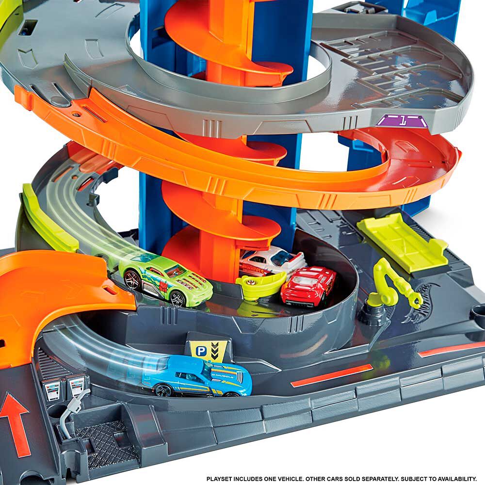 Pista de Auto Mega Garage Hot Wheels City | Abc