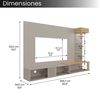 Panel TV Tuhome Isolde Hasta 70" 2 Puertas Capri Fresno