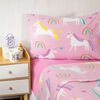 Juego De Sábanas Polar Casanova Kids 1,5 Plazas Unicornio