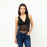 Polera Sin Mangas Mujer Fiorucci Negro