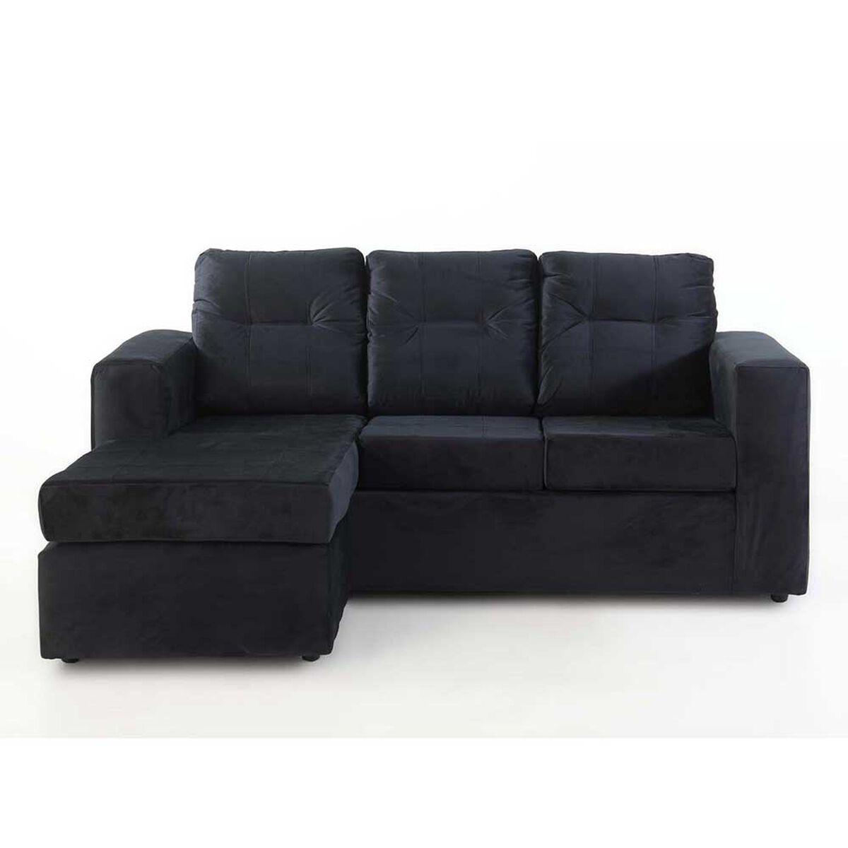 Sofá Modular Kea Rodas 3 Cuerpos Negro