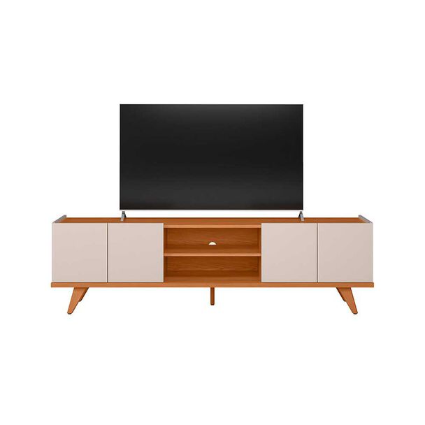 Rack TV Brazos Altavision Hasta 75"" Blanco Crema y Café