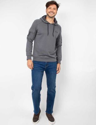 Imagen 2 del producto Polerón Hoodie Hombre Zibel Grafito, Indigo, Negro, Verde