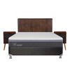 Box Spring CIC 2 Plazas Ortopedic Advance + Respaldo + 2 Veladores Baker
