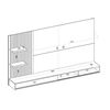 Panel TV Vekkahome Bento Hasta 60" Blanco Café