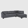 Seccional Derecho Muebles MPR Edimburgo 5 Cuerpos Gris Oscuro
