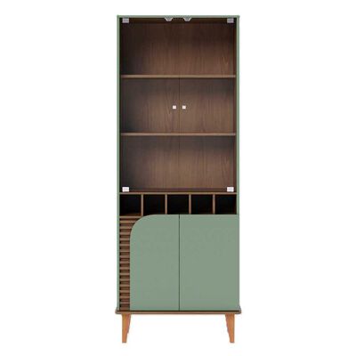 Imagen 1 del producto Vitrina Onessta Jurere Cristalera 2 Puertas Café y Verde