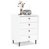 Cómoda Vekkahome Luisiana 4 Cajones Blanco 