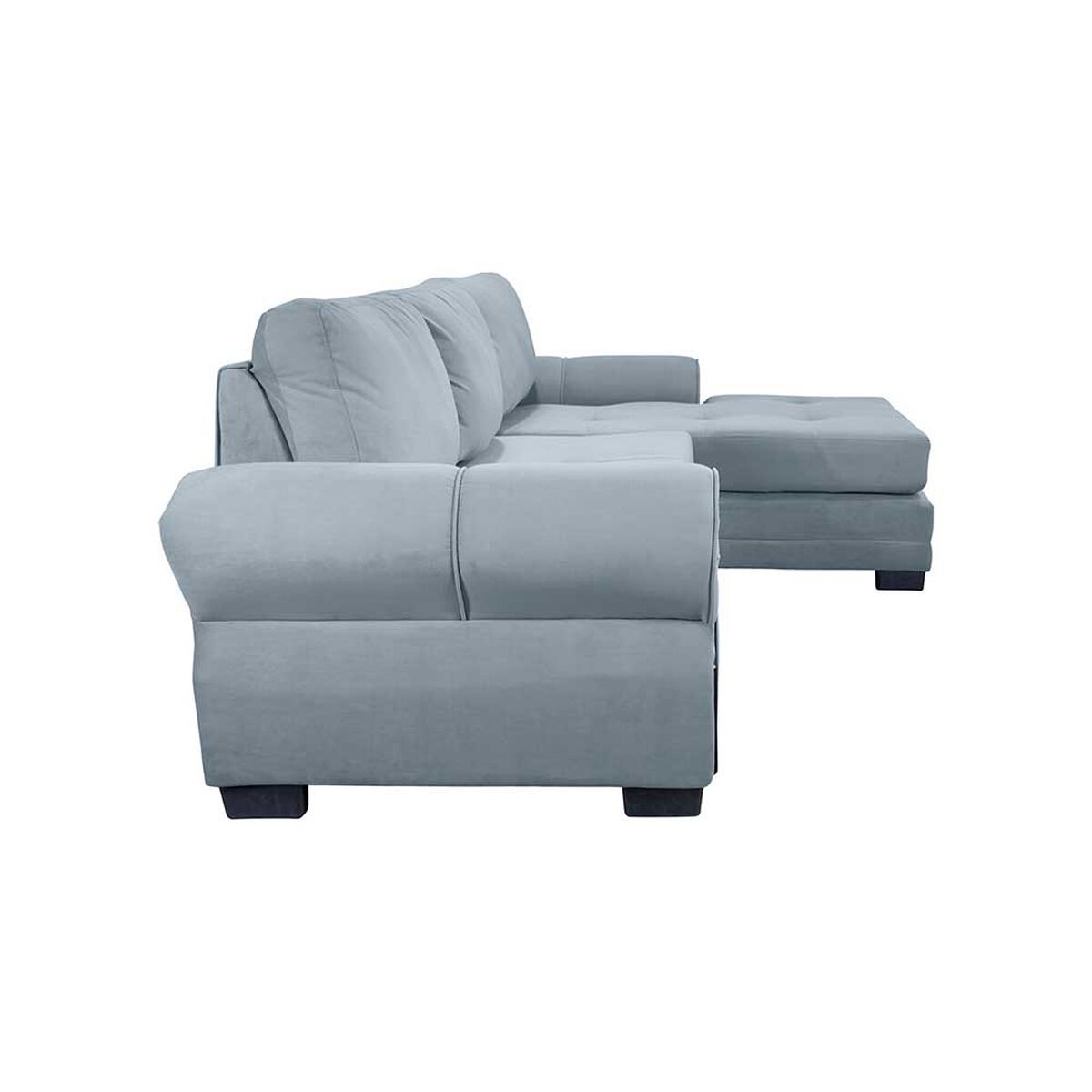 Sofá Seccional Living Factory Oregon 4 Cuerpos Gris