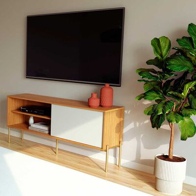 Rack Decocasa R516 Hasta 50"" Natural