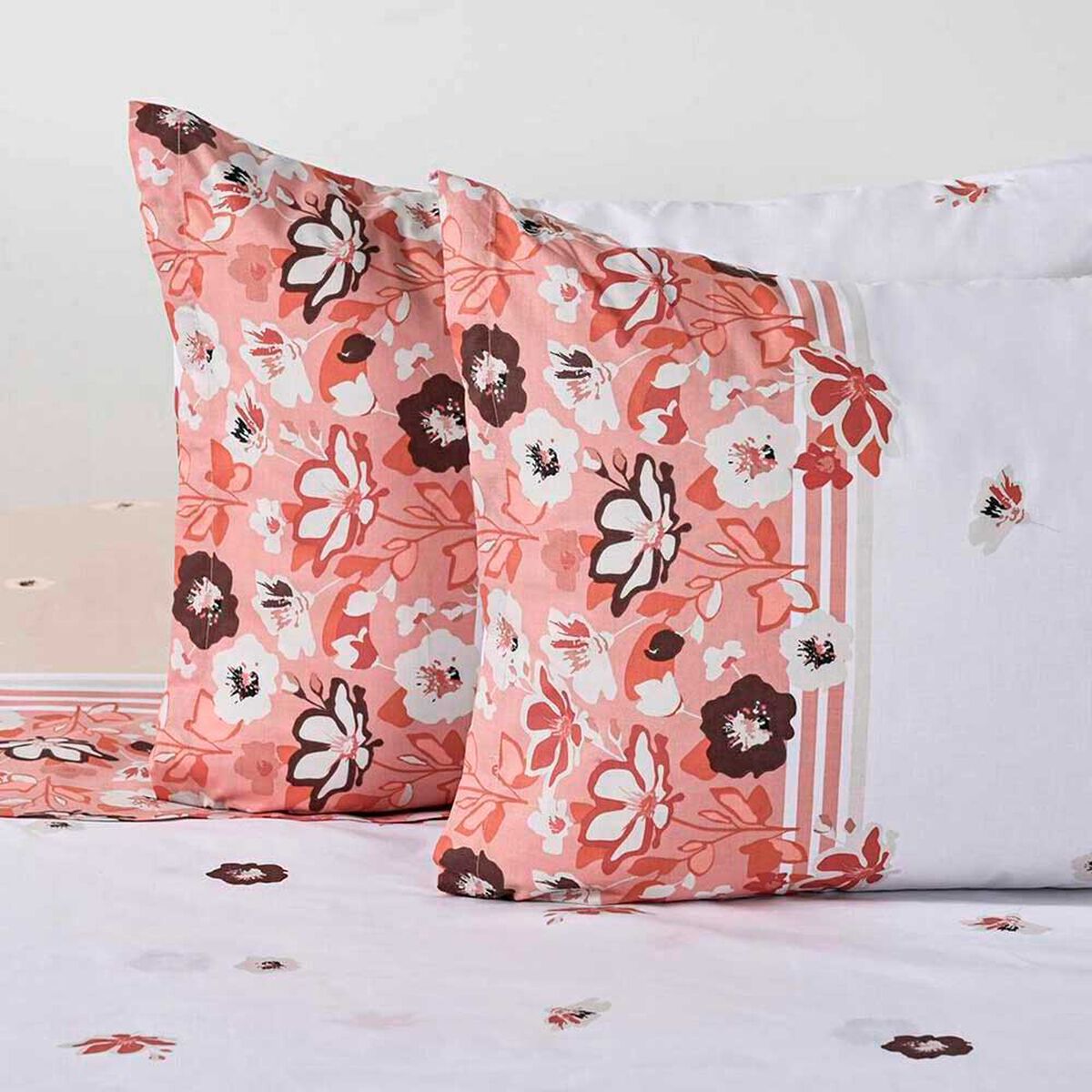 Juego de S&aacute;banas American Family 144 Hilos 2 Plazas Marga Rosa