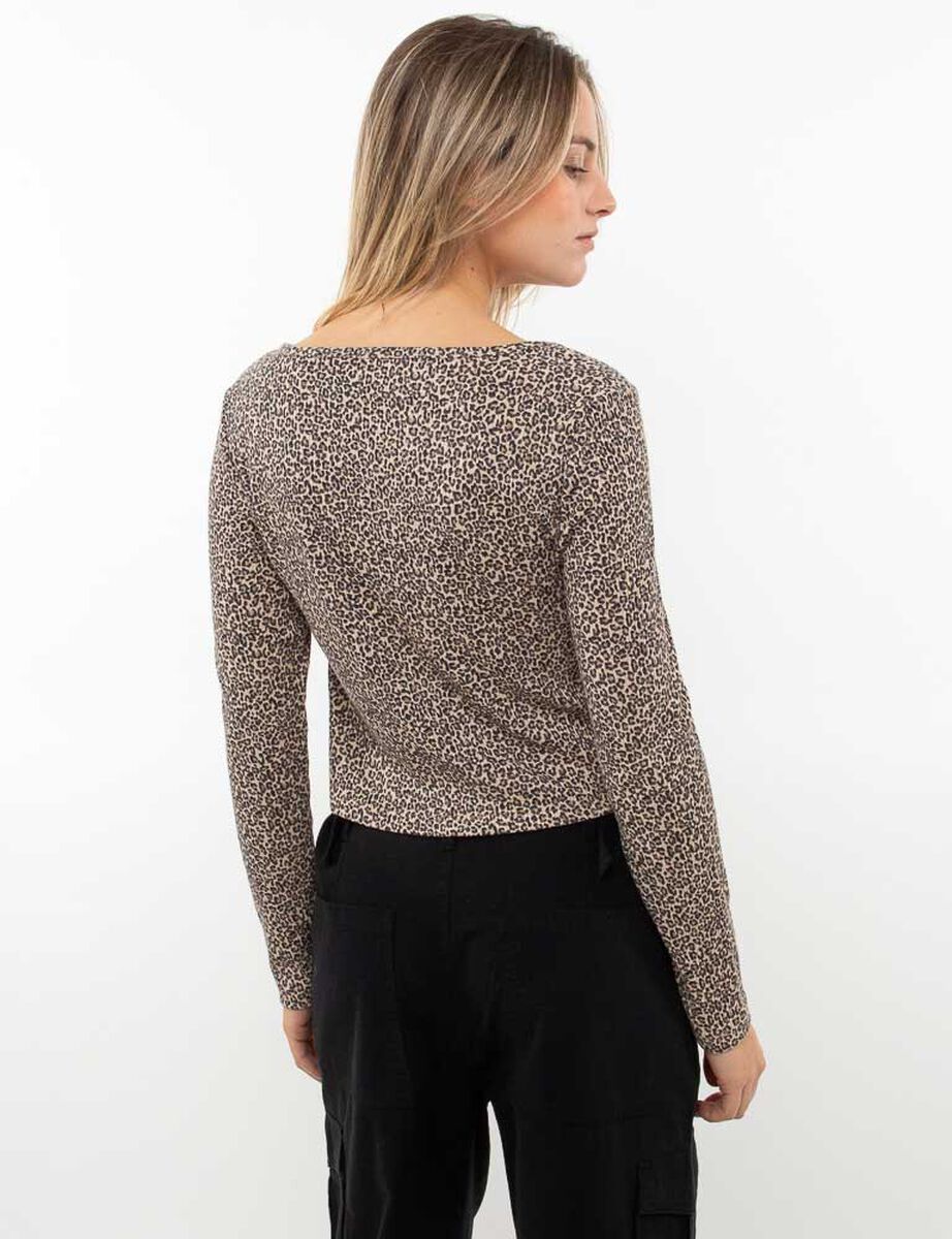 Sweater Crop Botones Mujer Icono
