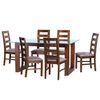 Juego de Comedor Latam Home Pamplona Salamanca 6 Sillas Cuero Beige