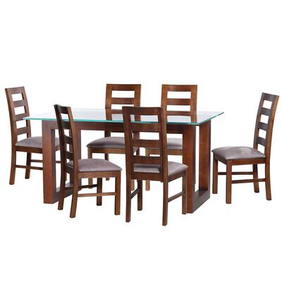 Juego de Comedor Latam Home Pamplona Salamanca 6 Sillas Cuero Beige
