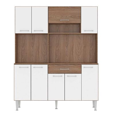 Mueble de Cocina Vekkahome Emi 1 Cajón 9 Puertas Café