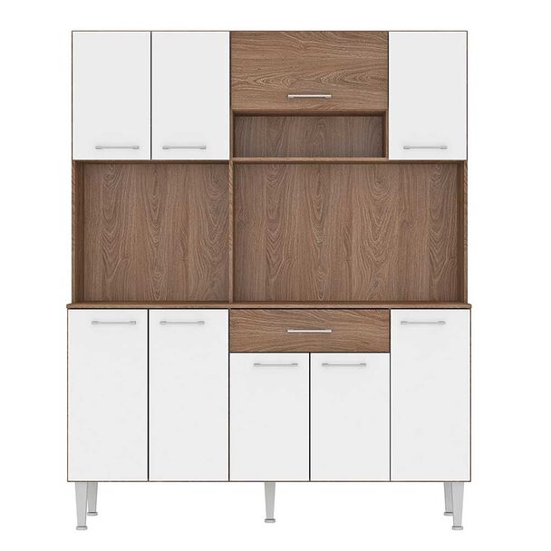 Mueble de Cocina Vekkahome Emi 1 Cajón 9 Puertas Café