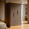Closet Yardas Leticia 3 Puertas 2 Cajones Titanio